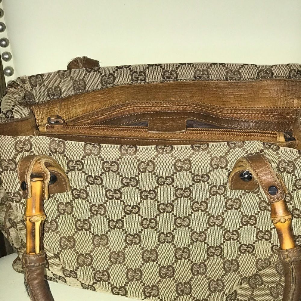 Gucci tote with bamboo handles - Picture 9 of 16
